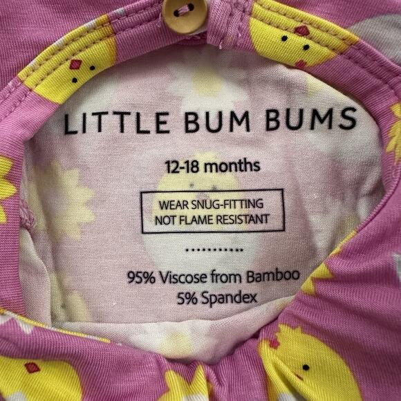 Little Bum Bums Infant Girls Bodysuit Size 12-18 Month Pink Hatching Chicks - Picture 4 of 7